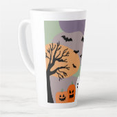 Almofada noite de halloween abóboras e fantasmas カフェラテマグ (左アングル)