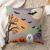 Almofada noite de halloween abóboras e fantasmas クッション (ブランケット)