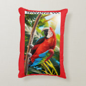 Almofada Poliéster Escovado Arara アクセントクッション (裏面(縦))