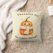Almofada Quadrada Abobrinha Feliz "Thankful " クッション (ブランケット)