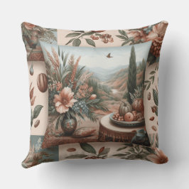almofada quadrada estampada com flores adelfa クッション