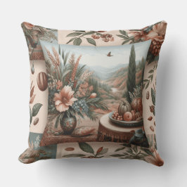 almofada quadrada estampada com flores adelfa クッション