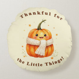 Almofada Redonda Abobrinha Feliz "Thankful " ラウンドクッション