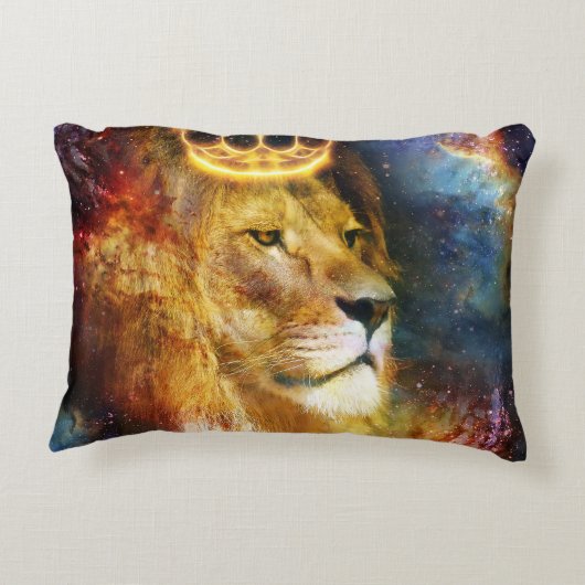 Almofada Retangular Leão de Judá Cósmico アクセントクッション (裏面)