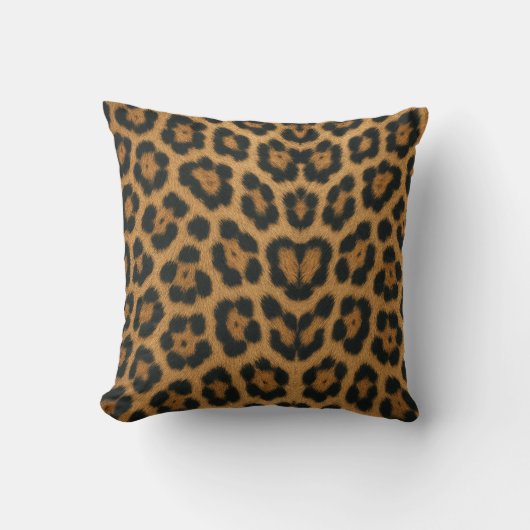 Almofada Textura e Padrão de Pele de Leopardo  クッション (正面)