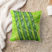 Almofada verde riscada, desenho de faixa ou fitas クッション (ブランケット)