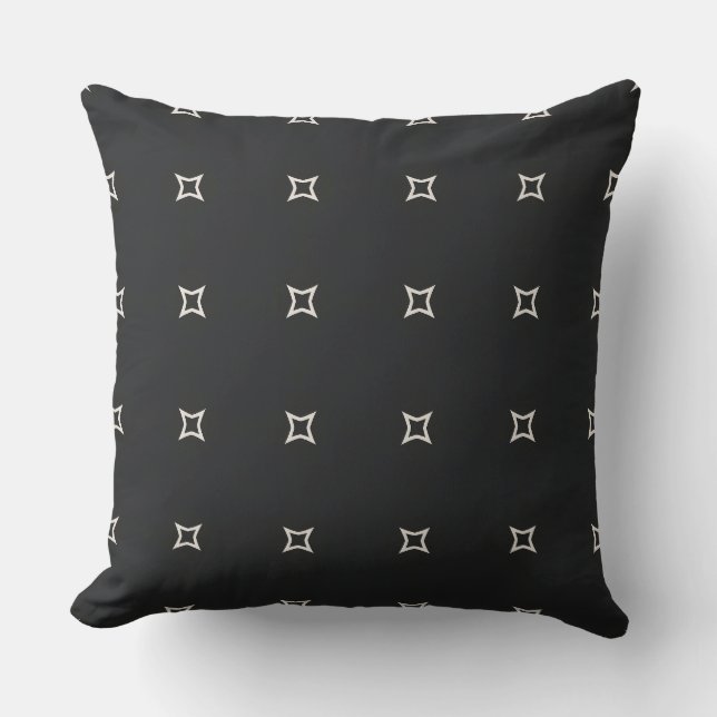 Almohada elegante patron blanco y negro アウトドアクッション (正面)