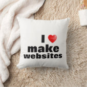 Almohada I love make websites クッション (ブランケット)