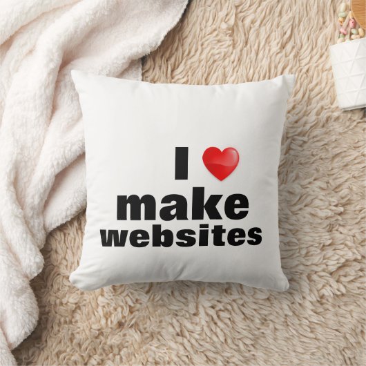 Almohada I love make websites クッション (ブランケット)