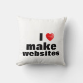 Almohada I love make websites クッション (正面)
