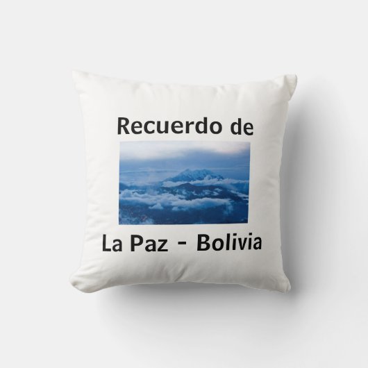 Almohada recuerdo de La Paz クッション (正面)