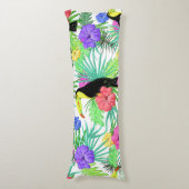 Almohada Tucanes Y Flora Tropical ボディピロー (正面縦)