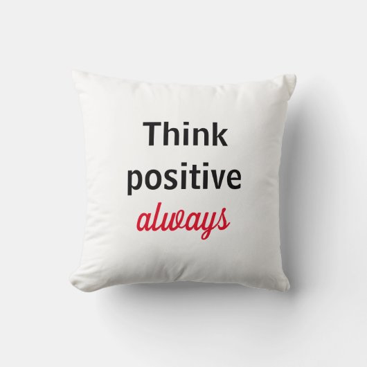 Almohadas  Think positive always クッション (正面)