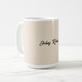 Almond Color Plain Elegant Professional Minimalist コーヒーマグカップ (正面左)