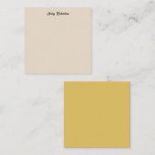 Almond Color Plain Elegant Professional Minimalist ノートカード (正面/裏面)