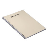 Almond Color Plain Elegant Professional Minimalist ノートブック (右側)
