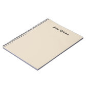 Almond Color Plain Elegant Professional Minimalist ノートブック (左側)