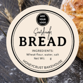 Almond Cream Bakery Sourdough Bread Label Sticker ラウンドシール