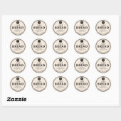 Almond Cream Bakery Sourdough Bread Label Sticker ラウンドシール (シート)