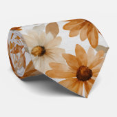 Almond Daisies Watercolor Pattern ネクタイ (ロール)