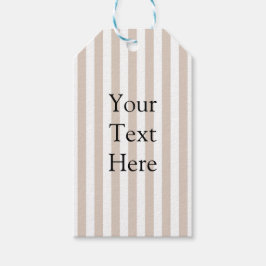 Almond & White Stripes ギフトタグ