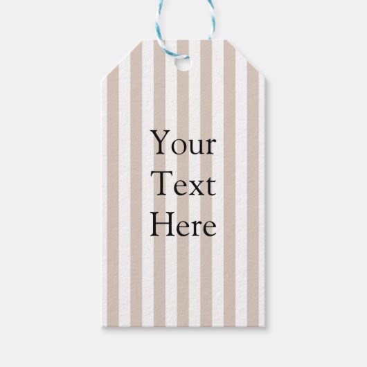 Almond & White Stripes  ギフトタグ (正面)