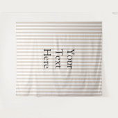 Almond & White Stripes  タペストリー (正面(横))