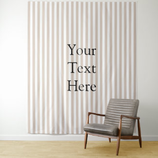 Almond & White Stripes タペストリー