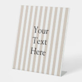 Almond & White Stripes  台座サイン (正面)