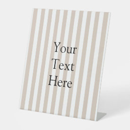 Almond & White Stripes 台座サイン
