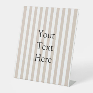 Almond & White Stripes 台座サイン