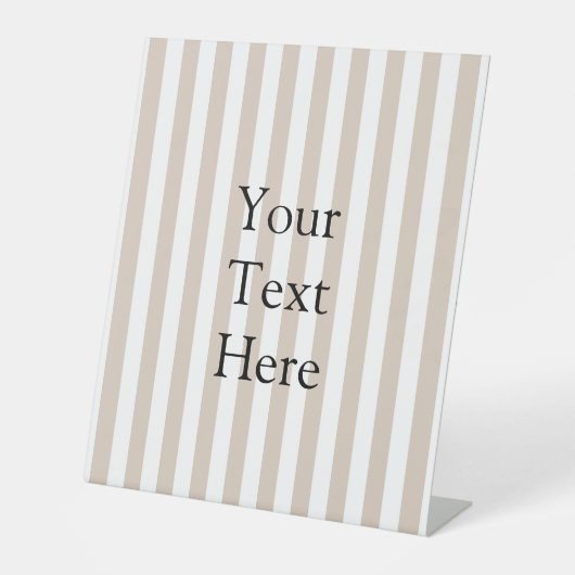 Almond & White Stripes  台座サイン (正面)