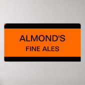 Almond's Fine Ales Sign ポスター (正面)