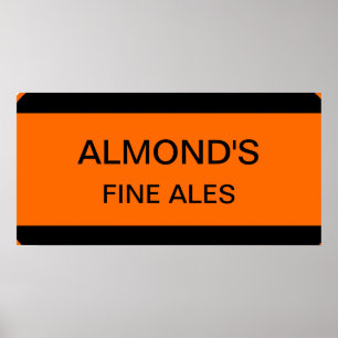 Almond's Fine Ales Sign ポスター