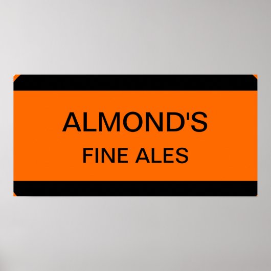 Almond's Fine Ales Sign ポスター (正面)