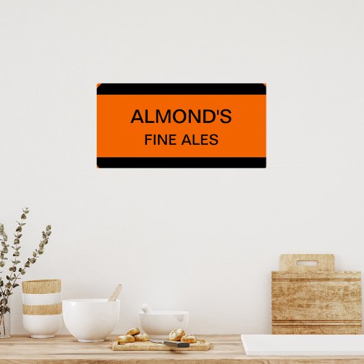 Almond's Fine Ales Sign ポスター (キッチン)