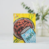 Almonds Mixed Media Collage ポストカード (スタンド正面)