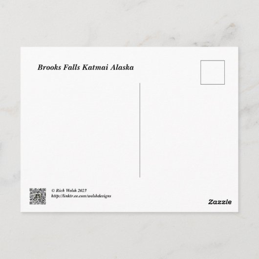 Almost, Brooks Falls Alaska  ポストカード (裏面)