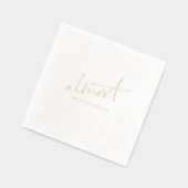 Almost Mrs Name Bridal Shower  箔ナプキン (左)