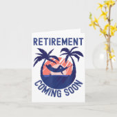 Almost Retired Retirement Coming Soon Funny Retiri カード (黄色い花)