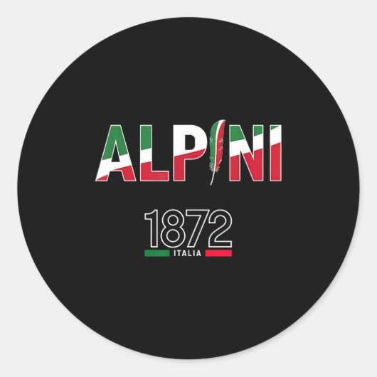 Alni Alni Pride Italiano Alne Hat ラウンドシール (正面)
