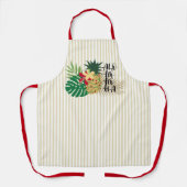 ALO-HO-HAハワイアン熱帯性パイナップル エプロン (正面)