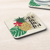 ALO-HO-HAハワイアン熱帯性パイナップル コースター (左側)