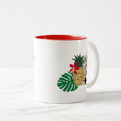 ALO-HO-HAハワイアン熱帯性パイナップル ツートーンマグカップ (正面右)
