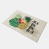 ALO-HO-HAハワイアン熱帯性パイナップル ドアマット (アングル)