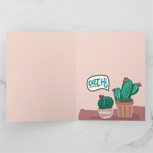 Aloe My Friend Folded Greeting Card カード (内部)