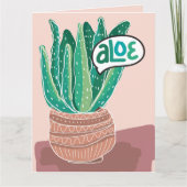 Aloe My Friend Folded Greeting Card カード (正面)