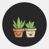 Aloe There Funny Succulent Plant Lover  ラウンドシール (正面)