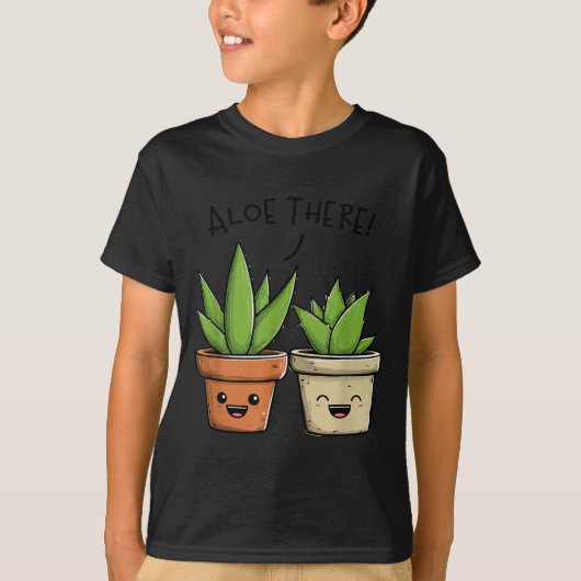Aloe There Funny Succulent Plant Lover  Tシャツ (正面)