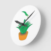 Aloe Vera ラウンド壁時計 (傾斜)